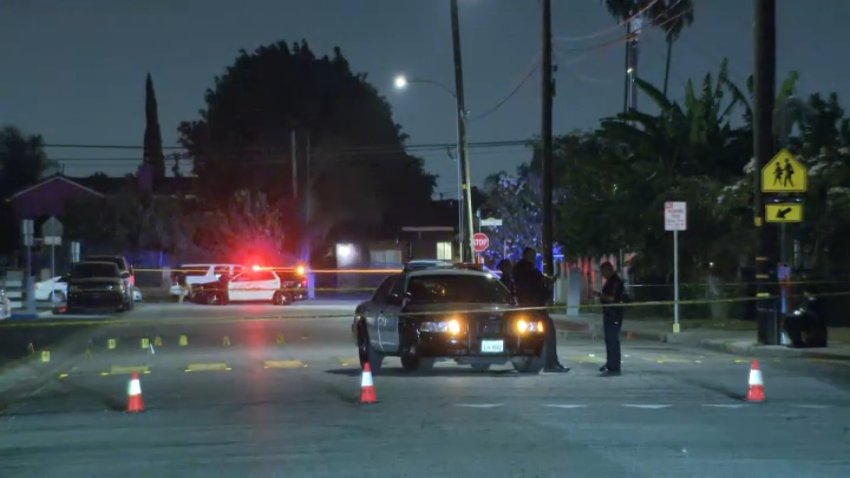 The scene after a deadly stabbing in El Monte on Friday, July 10, 2026.