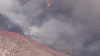 Brush fire burns on hillsides in Piru area north of LA