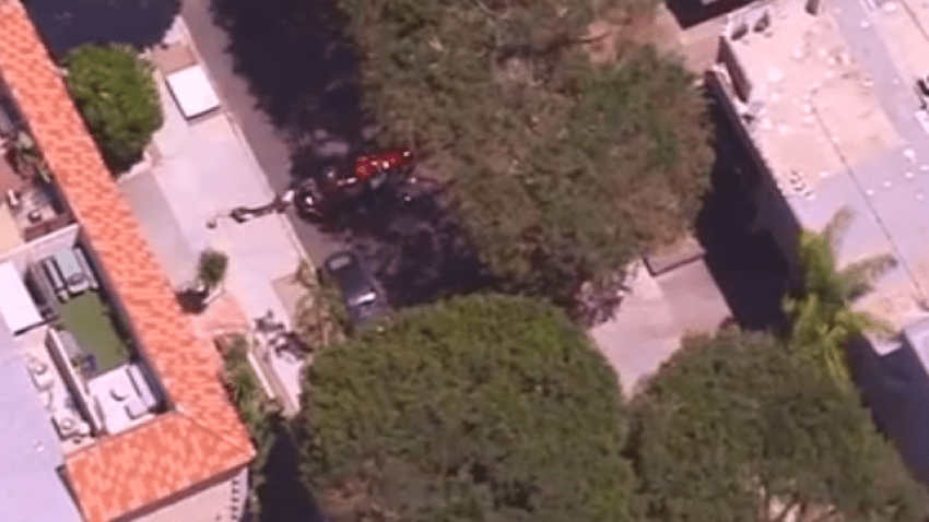 A pursuit involving a murder suspect crashed Thursday July 9, 2026 on a Hollywood street.