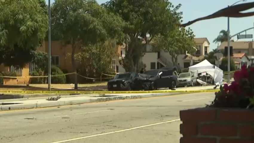 The scene of a crash Friday July 10, 2026 in Hyde Park.