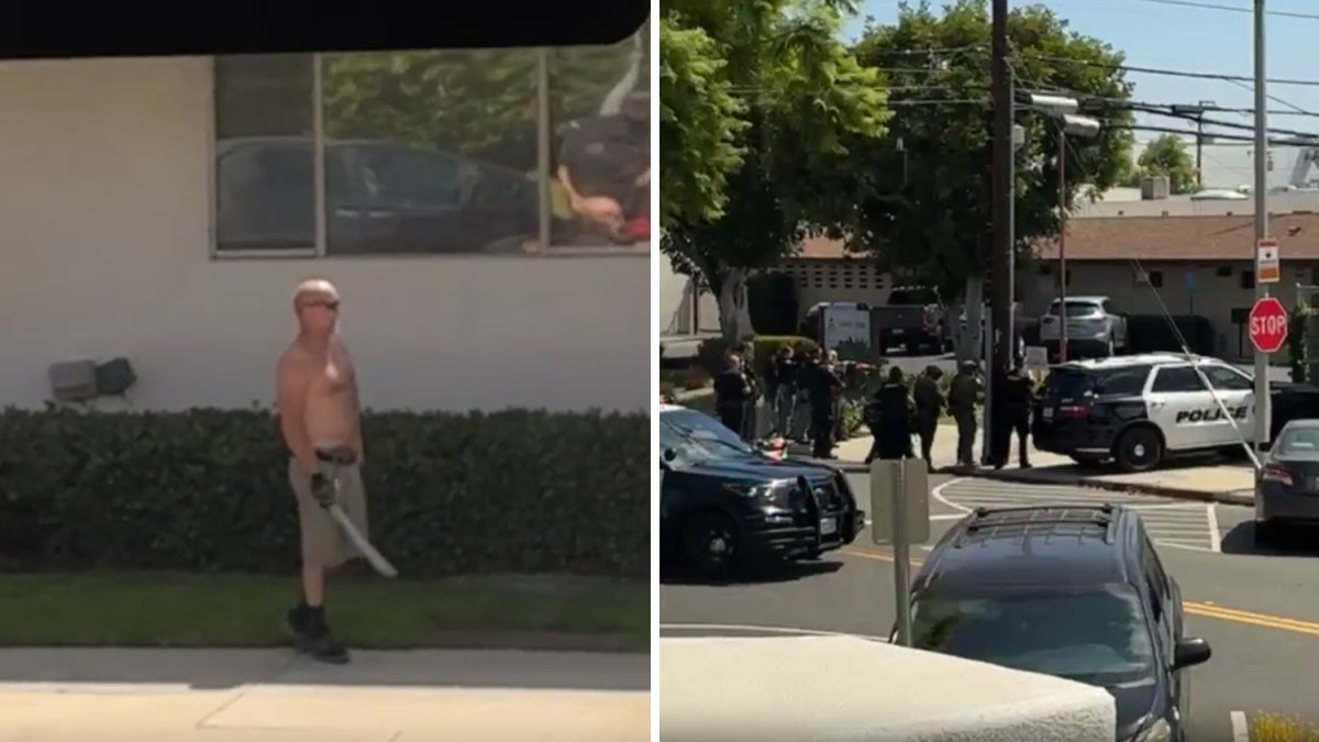 Los Alamitos officers shoot machete-wielding man after pursuit