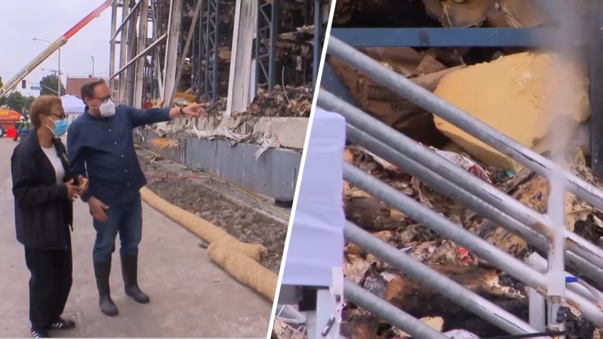 NBC Los Angeles exclusively accompanied the mayor as she toured the building and the premise.