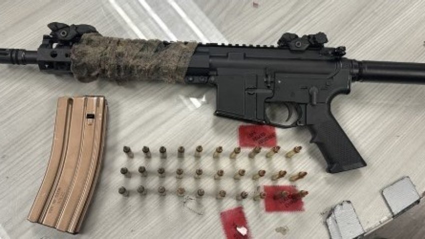 A short-barreled AR-style rifle with a fully loaded high-capacity magazine with 30 rounds was recovered after a downtown LA pursuit.