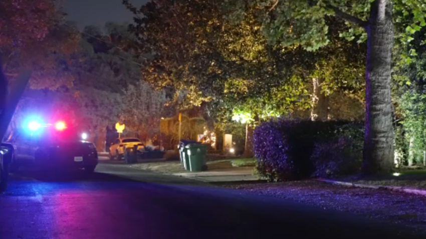 The scene of a burglary in Studio City.
