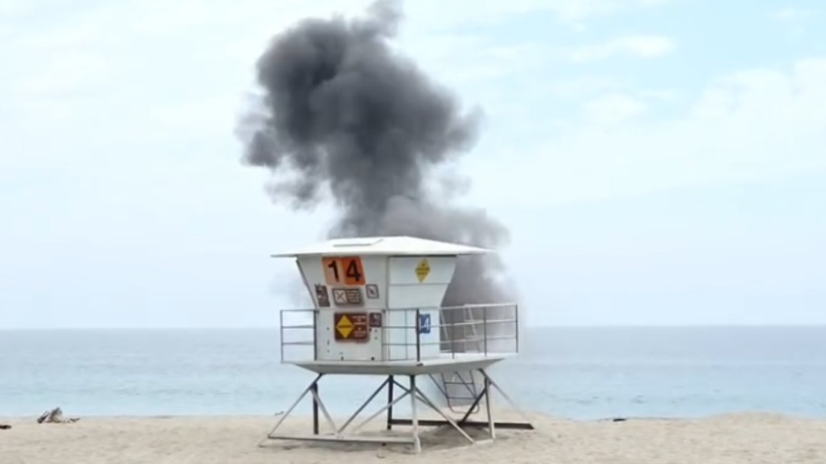 Super Bazooka round from the 1950s found at Point Mugu State Beach