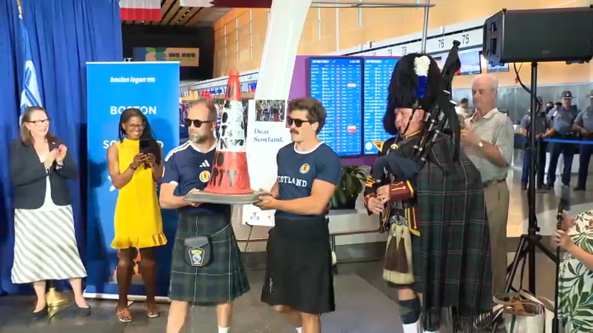 Viral ‘No Boston No Party’ Scottish traffic cone flies to Mass. – NBC ...