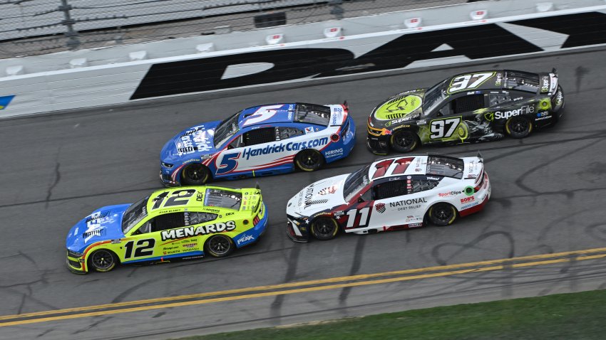Ryan Blaney, Kyle Larson, Denny Hamlin and Shane van Gisbergen