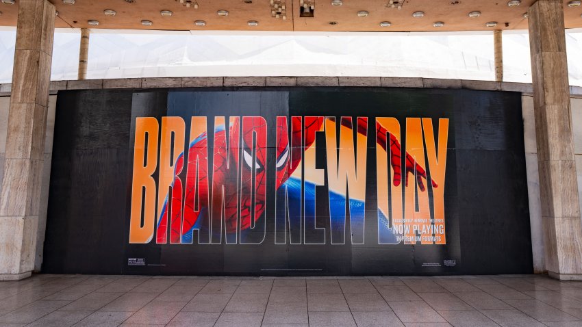 General view of the Cinerama Dome movie theater, promoting "Spider-Man: Brand New Day"