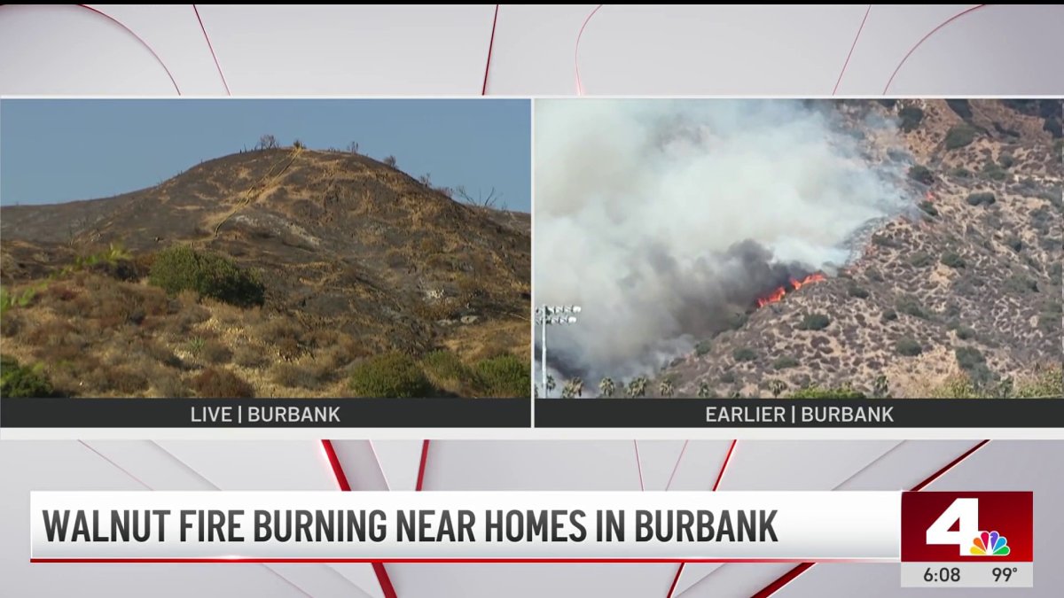 Walnut Fire burns at least 20 acres near homes in Burbank