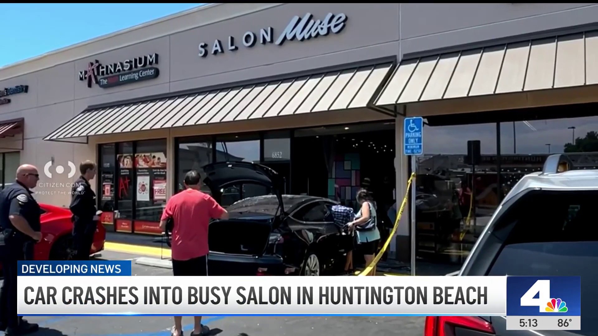 Driver reverses into busy salon in Huntington Beach – NBC Los Angeles