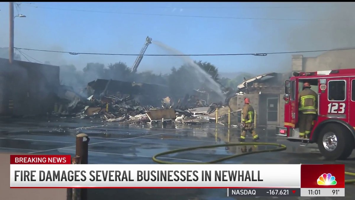 Several businesses damaged in Newhall fire