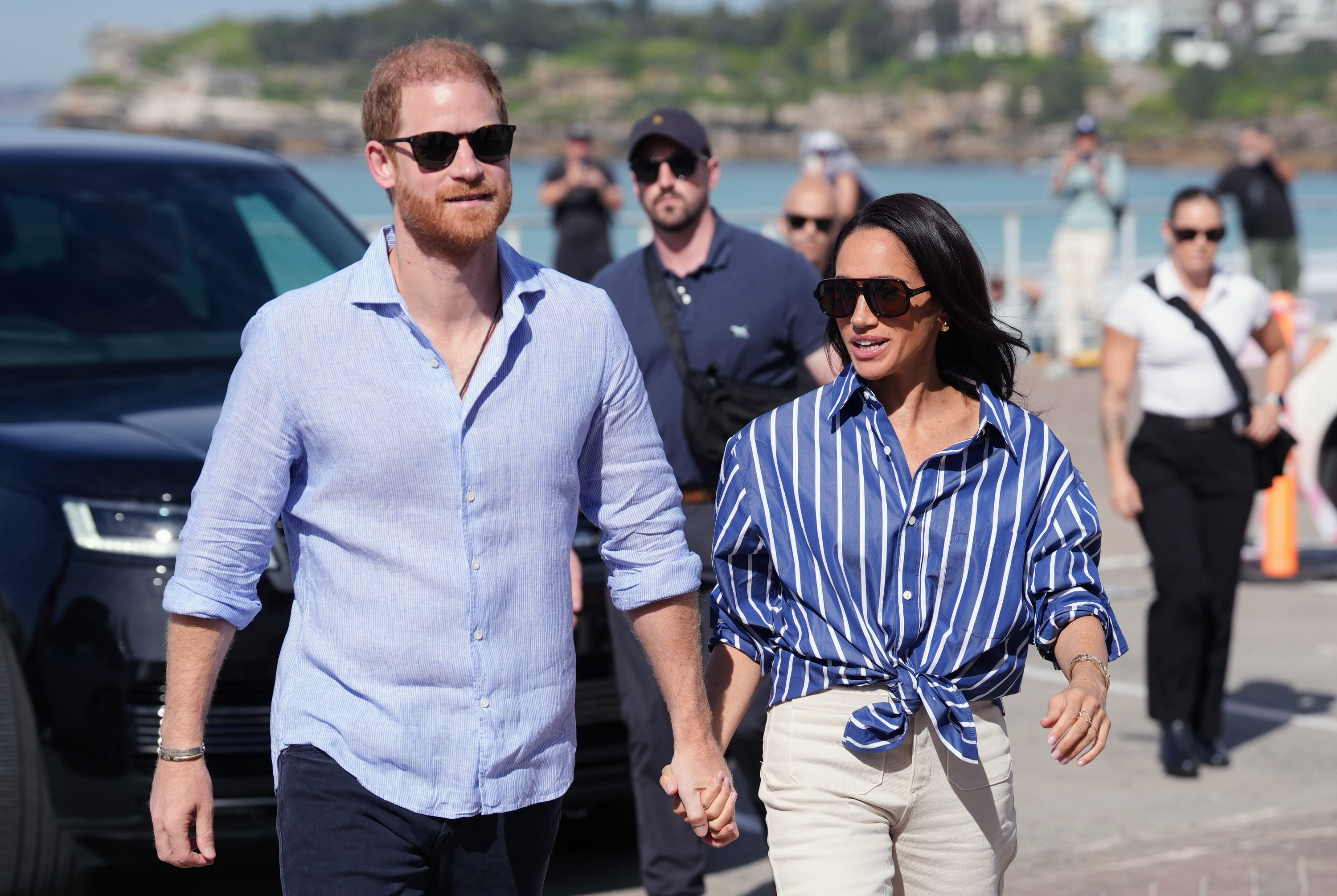 Prince Harry and Meghan arrive in the UK as they make a fresh start in Britain