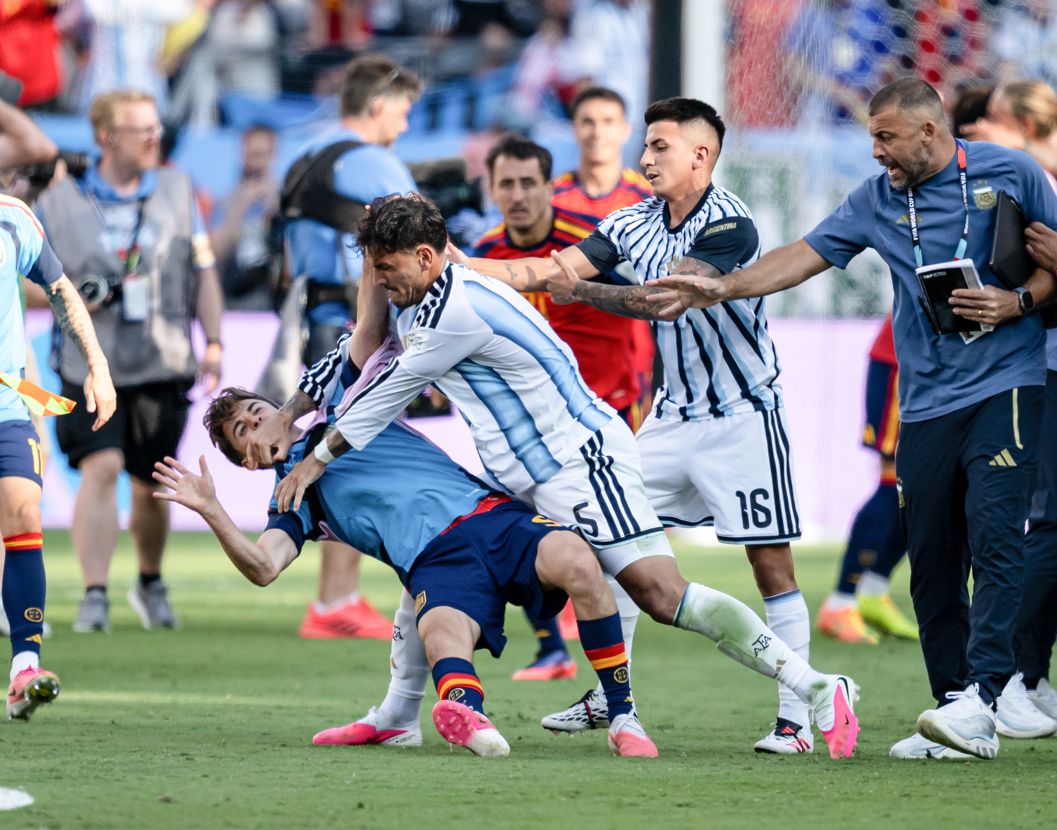 FIFA suspends 3 Argentina players and issues fines for World Cup final scuffle