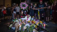 Hollywood, CA - August 25:People visit Dolly Parton's star on the Hollywood Walk of Fame after the beloved icon dies at 80 on Tuesday, August 25, 2026. (Photo by Sarah Reingewirtz/MediaNews Group/Los Angeles Daily News via Getty Images)