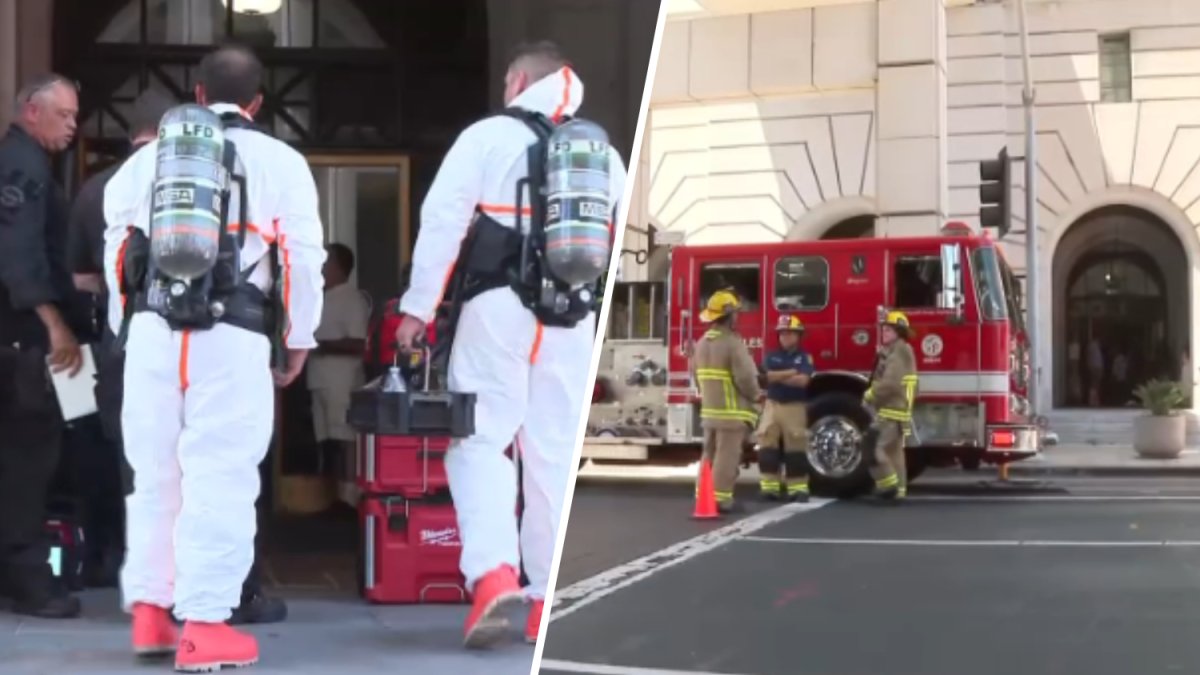 Hazardous materials investigation at Los Angeles City Hall