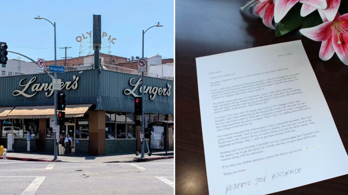'Did I leave a tip?' Concerned diner from Texas sends $50 to California deli just in case