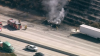 Fiery crash prompts closure of lanes on westbound 210 in Sunland