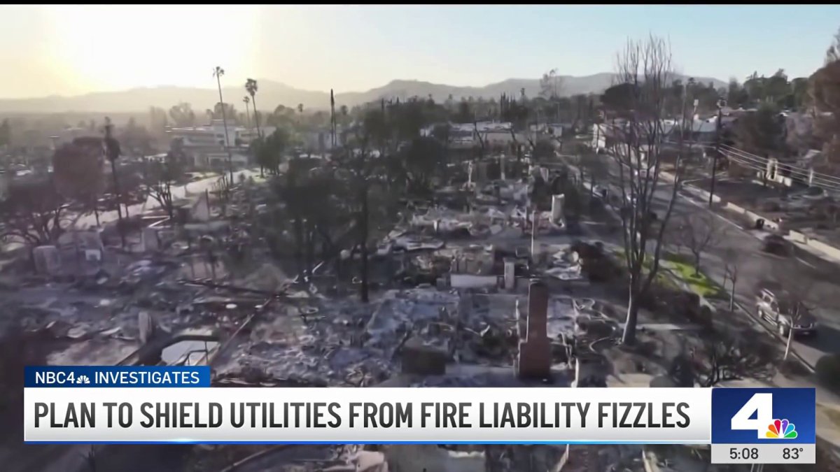 Plan to shield California’s utilities from fire liability fizzles – NBC Los Angeles