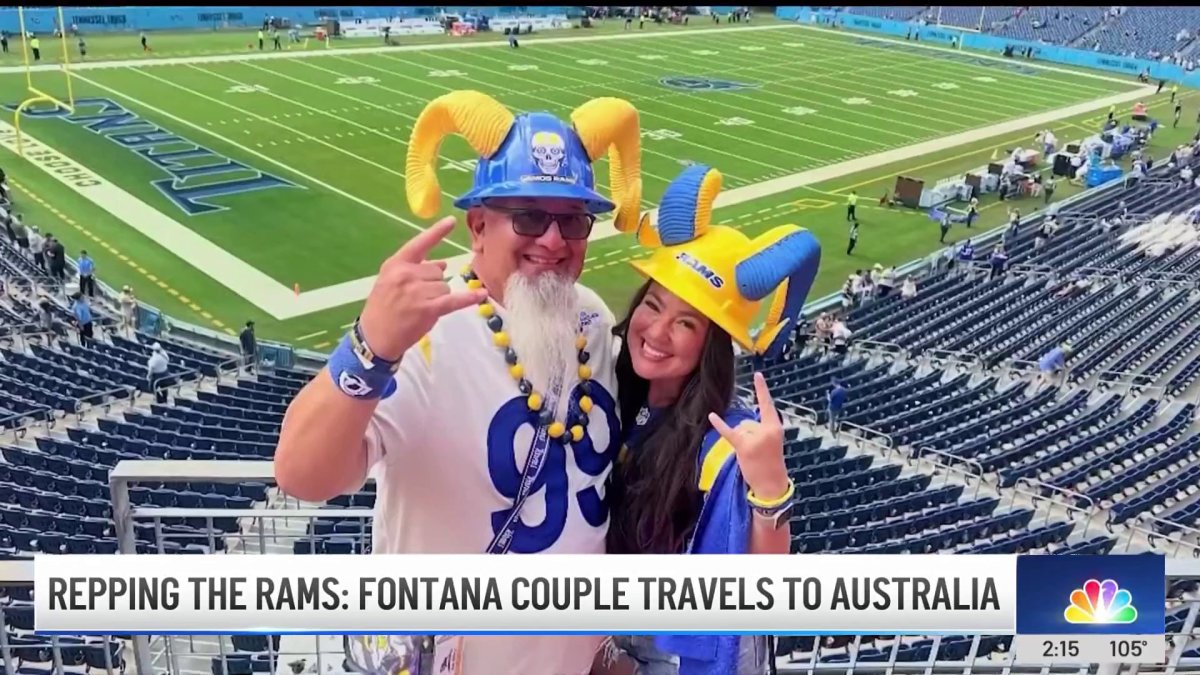 Repping the LA Rams: Fontana couple travels to Australia for season opener