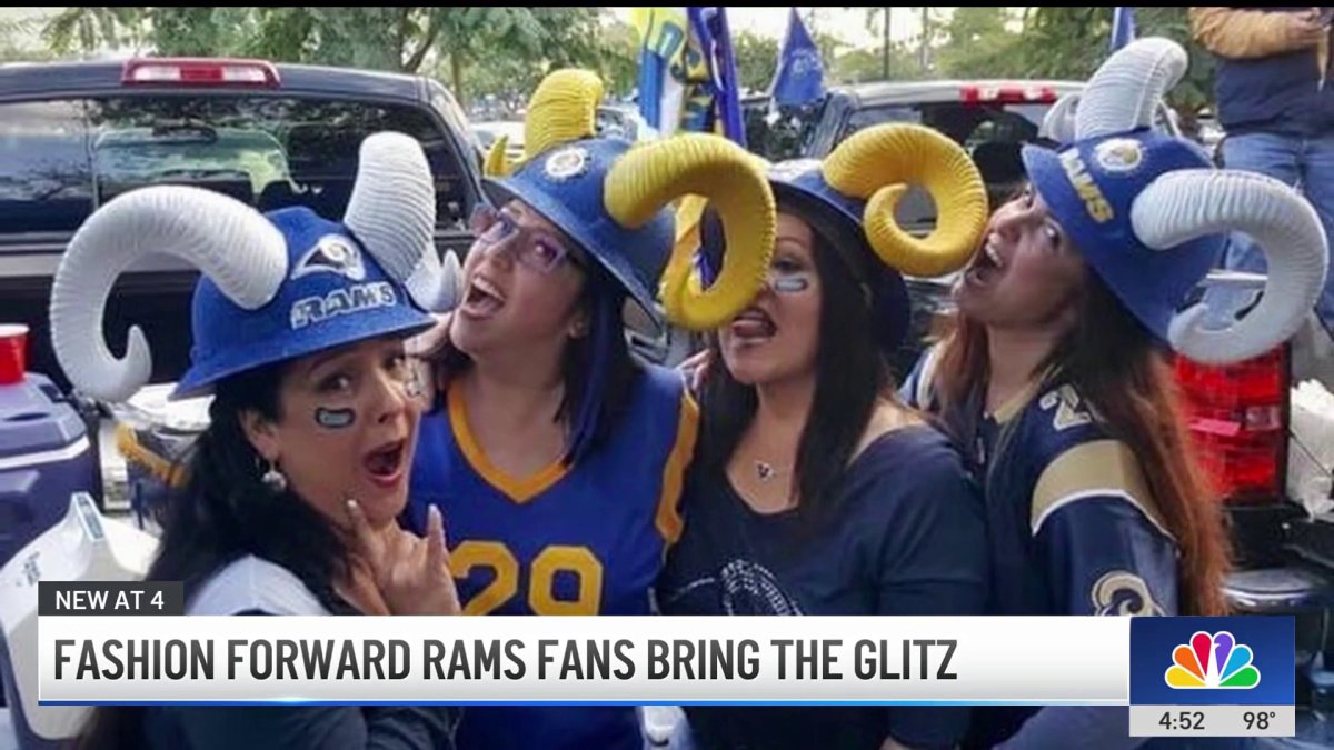 Fashion forward LA Rams fans bring the glitz