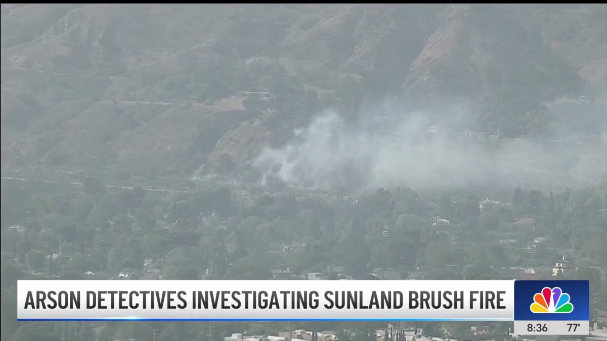 Arson detectives investigating Sunland brush fire