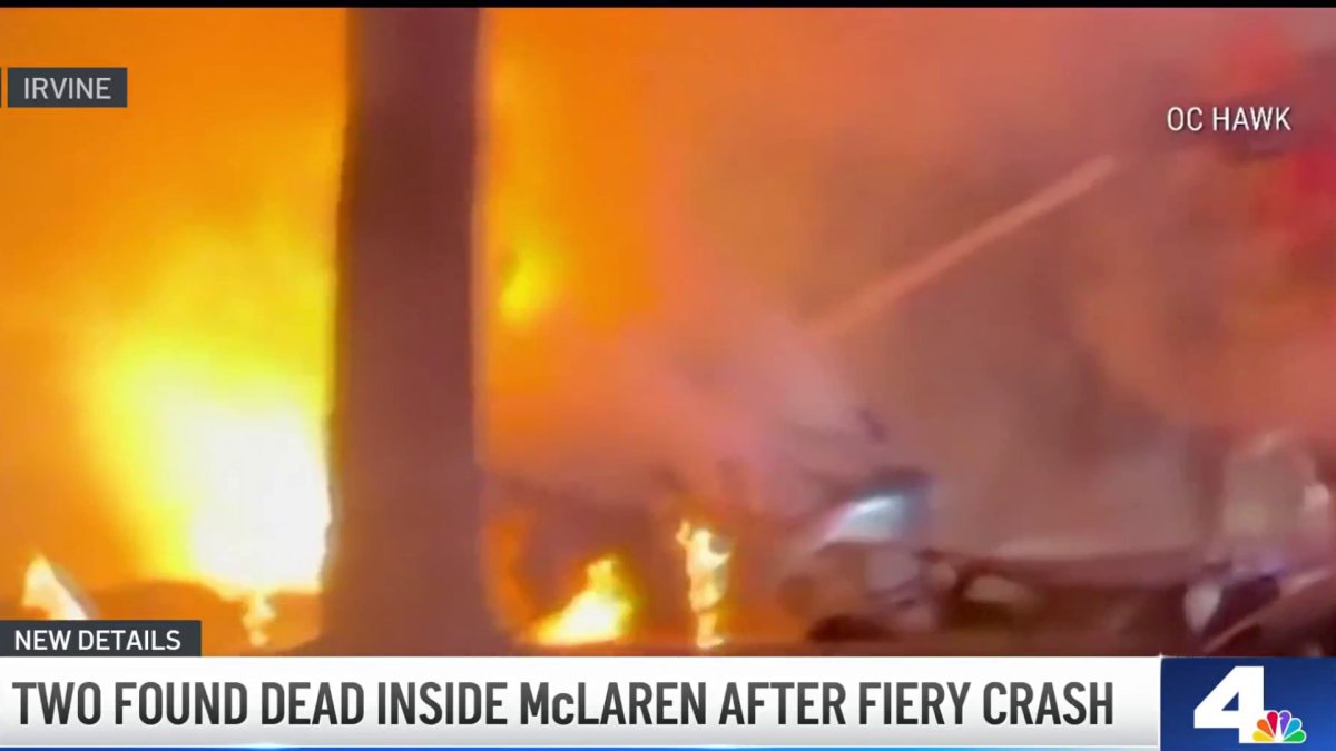 Fiery McLaren crash in Irvine leaves two dead