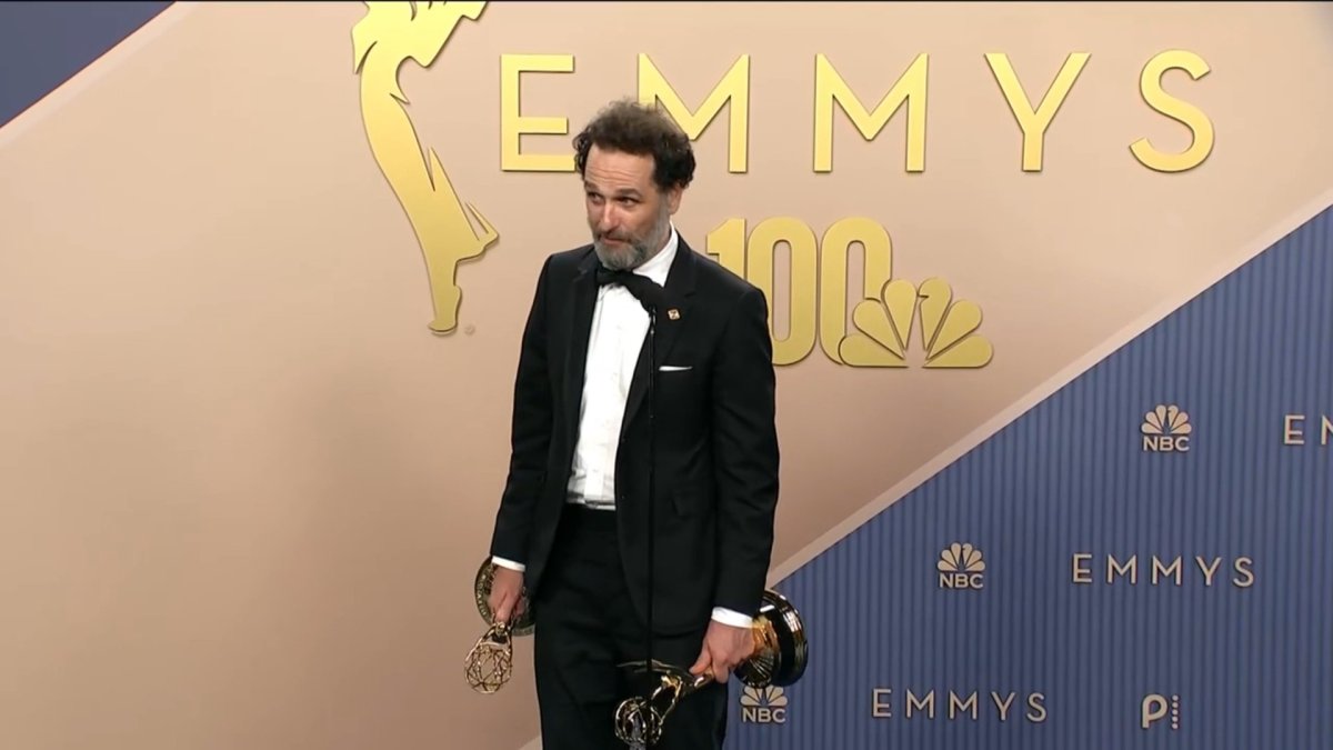 Matthew Rhys reacts to historic double Emmy win