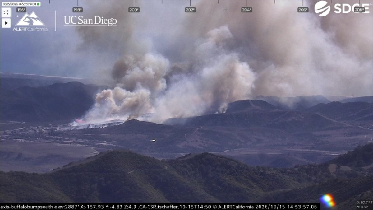 Camp Pendleton brush fire grows to 1,000+ acres, I-5 reopened – NBC Los ...