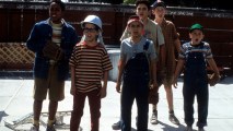 The gang of kids in a scene from the film 