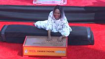 Actress Cicely Tyson adds her hand and footprints outside the TCL Chinese Theater Friday April 27, 2018.