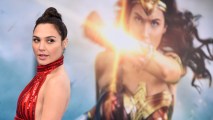 Gal Gadot arrives at the world premiere of "Wonder Woman" in Los Angeles.