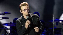 Bono of U2 performs at the Bonnaroo Music and Arts Festival on Friday, June 9, 2017, in Manchester, Tenn.