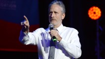 Jon Stewart performs on stage as The New York Comedy Festival and The Bob Woodruff Foundation present the 10th Annual Stand Up for Heroes event at The Theater at Madison Square Garden on November 1, 2016 in New York City.