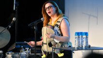 In this file photo, Amber Tamblyn speaks onstage during the "Feminist as F*ck with Amber Tamblyn and Roxane Gay" panel on May 21, 2017, in New York City. The actress is under fire for recent comments made on social media.