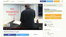 A screenshot of the GoFundMe page to buy Tesla CEO Elon Musk a new couch on April 17, 2018.