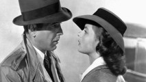Humphrey Bogart and Ingrid Bergman in a scene from the classic film "Casablanca."