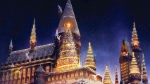 Caroling frogs and toasty butterbeer are two enchanting elements of this seasonal treat at Universal Studios Hollywood.