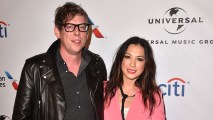 In this Feb. 15, 2016, file photo, singer Michelle Branch and drummer Patrick Carney of The Black Keys attend an event in Los Angeles, California.