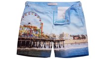 Goodies, items, and wearables that pay tribute to the beachy burg? Like these pier-tastic shorts from Orlebar Brown Bulldog? Find 